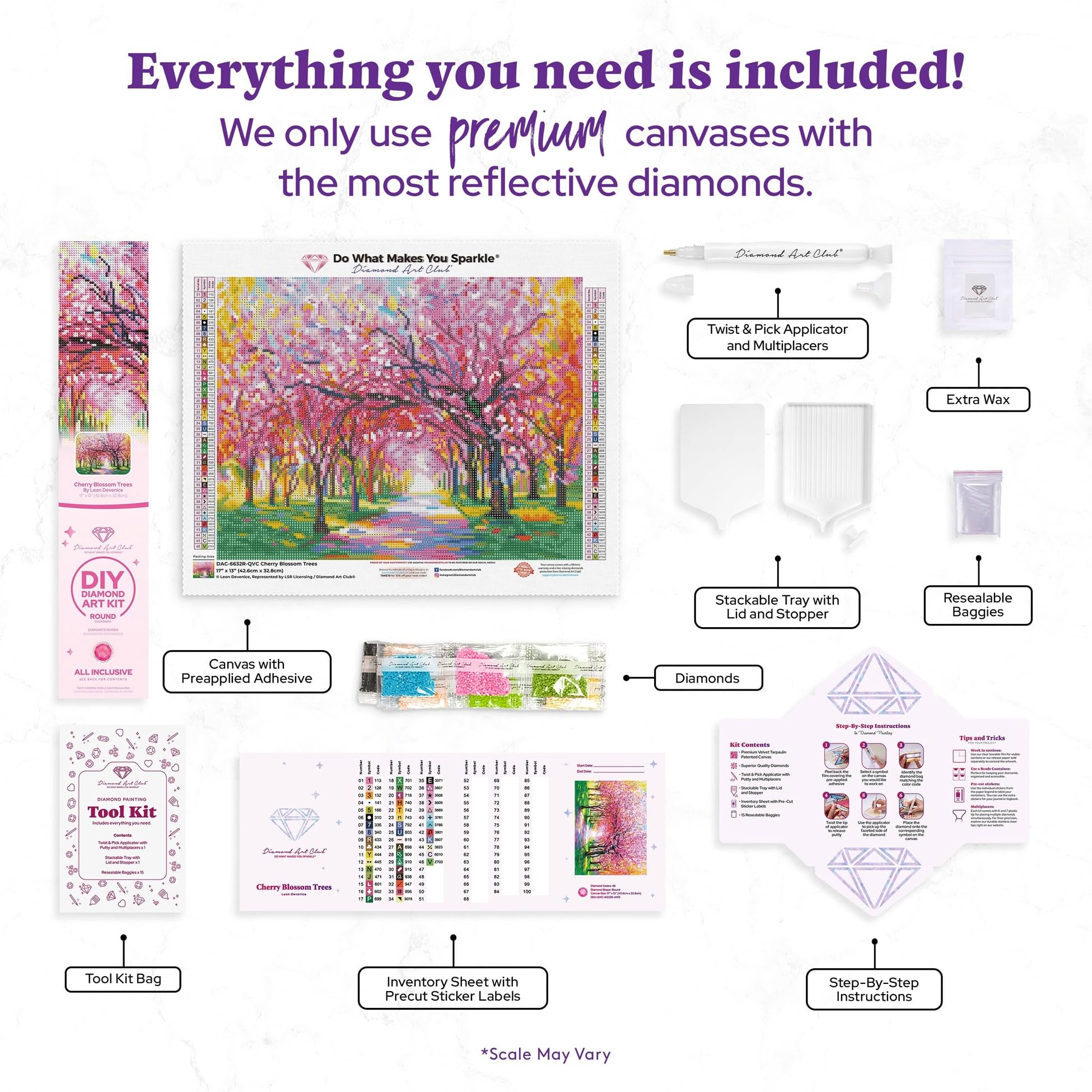 Amazon.com: DIAMOND ART CLUB Cherry Blossom Trees Diamond Painting Amazon.com: DIAMOND ART CLUB Cherry Blossom Trees Diamond Painting